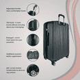 thumbnail image 2 of TRAVLR Valise Rigide Stries Medium (25 Pouces), Anti-Rayures, Huit Roues Silencieuses et Cadenas TSA - Noir, 2 of 6