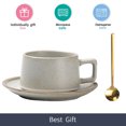 thumbnail image 5 of 220ml ceramic coffee cup set, latte cup, simple ceramic hand-washed coffee cup., 5 of 5