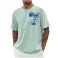 thumbnail image 1 of SDNall Shorts pour Hommes Imprimé Col Rond Mode Décontractée Manches Courtes Blouses Chemises Chemises pour Hommes, Tee-Shirts Manches Longues pour Hommes, Chemises Manches Longues pour Hommes, 1 of 5