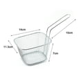 thumbnail image 3 of Fry Baskets Stainless Steel Chips Presentation Basket Strainer Taco with Handle, 3 of 10