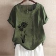 thumbnail image 3 of Birdeem T-Shirt Ample Décontracté d'Été pour Femme à Col Rond, Manches Courtes, Imprimé, 3 of 3
