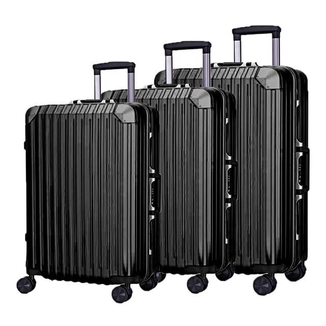 Claxton Aluminum Frame Luggage 3 pc Set (20"+24"+28")