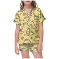 thumbnail image 1 of Sunnyoo Girls DIY Hand Painted Homewear Set Short Slevee Coloring Pajamas Sleepwear, 1 of 4