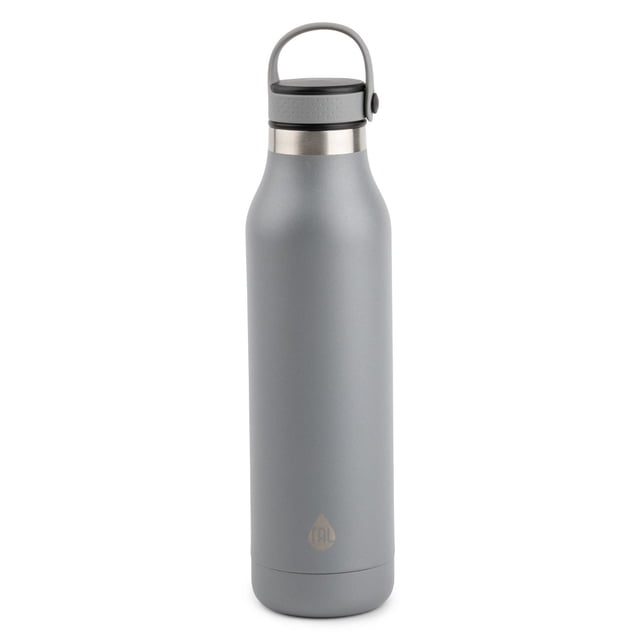 TAL Bouteille d'Eau Isolée en Acier Inoxydable Ranger Sport 24 fl oz, Gris, Fini Gris Mat, Isolation à double Paroi pour Conserver les Boissons Chaudes Ou Froides, et Poignée Caoutchoutée sur le Couvercle à Vis pour un Transport Facile, Idéale pour un Rangement durable des Boissons et pour l'Utilisation en Déplacement.