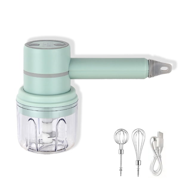 bedienty Wireless Food Mixer Handheld Hand Blender USB Rechargeable Detachable 3 Modes Adjustable Egg Beater Baking Mixing Green