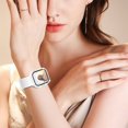 thumbnail image 2 of For Apple Watch Case 40mm Series 6/5/4/SE with Tempered Glass Screen Protector, Double Bling Case Crystal Diamonds Rhinestone Bumper Overall Hard PC Slim Protective Cover For iWatch 40mm, 2 of 6
