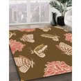 thumbnail image 3 of Ahgly Company Machine Washable Indoor Square Transitional Saddle Brown Area Rugs, 5' Square, 3 of 7