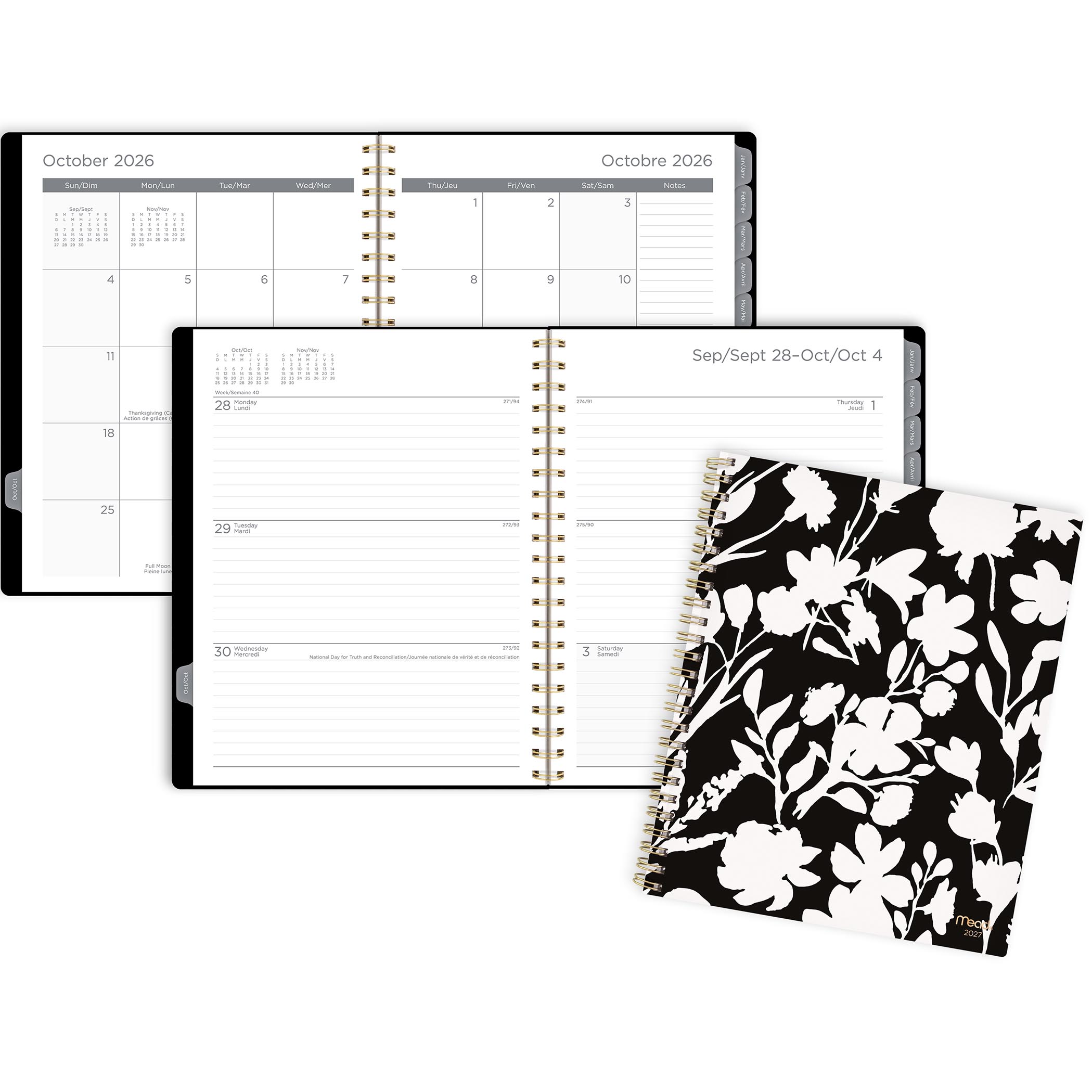 2027 Agenda hebdomadaire et mensuel Mead® Minimalist, grand format