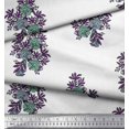 thumbnail image 2 of Soimoi Poly Georgette Fabric Leaves & Floral Block Print Fabric by The Yard 42 Inch Wide, 2 of 3