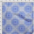 thumbnail image 4 of oneOone Cotton Poplin Blue Fabric Geometric Sewing Craft Projects Fabric Prints By Yard 42 Inch Wide, 4 of 4