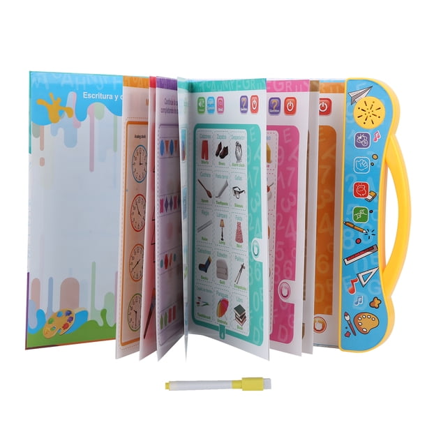Livre Parlant Bilingue Anglais-espagnol - Effets Sonores, Musique, 25x23 Cm - Dès 2-6 Ans - Apprentissage Précoce