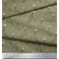 thumbnail image 1 of Soimoi Green Poly Georgette Fabric Stand & Camera Fashion Print Sewing Fabric Yard 42 Inch Wide, 1 of 2