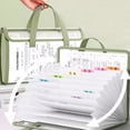 thumbnail image 1 of RXIRUCGD A4 Organ Bag Horizontal And Vertical Models Handheld Multilayer 13 Compartments Students Test Paper Clip File Bag Data Classification Organizing Organizer, 1 of 9