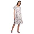 thumbnail image 2 of Moomaya Chemise de Nuit d'Allaitement pour Femmes à Col Rond Imprimée en Popeline de Coton, 2 of 4