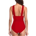 thumbnail image 5 of Ketyyh-chn99 Womens Swimsuits Tankini Swimming Shorts Tops Women Tummy Control Swimwear One Piece Swimsuit Ruched Bathing Suits for Women Slimming Top Bikini Red,XL, 5 of 5