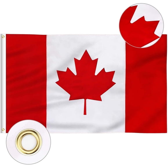 TIELUTT CANADA FLAG 3x5 FT -National Banner Polyester with Canadian Maple Leaf Outdoor Pennants Flag Outdoor Bunting Banner Fabric Flag Holder Bunting Baby Girl 18-24 Months