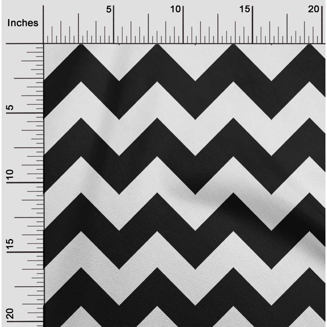 oneOone Viscose Chiffon Fabric Chevron Geometric Printed Craft Fabric BTY 42 Inch Wide