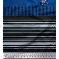thumbnail image 2 of Soimoi Modal Satin Fabric Stripe & Peacock Panel Print Fabric by The Yard 42 Inch Wide, 2 of 2