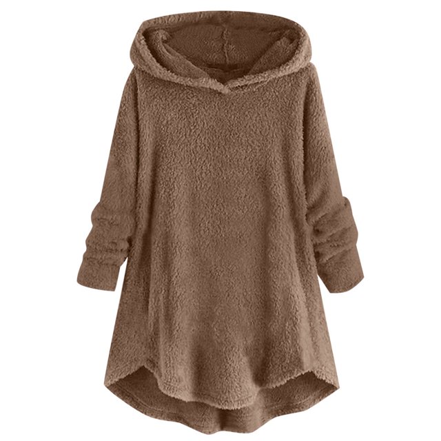 Womens Cardigan Plus Size Button Plush Tops Hooded Loose Cardigan Wool Coat Winter Jacket Navy Xl