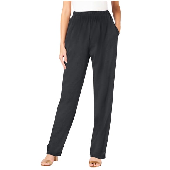 yardsong Women's High Waisted Tummy Control Dress Pants - Stretchy Elastic Waist Loose Fit Work Casual Pants with Pockets Dark Gray,XL