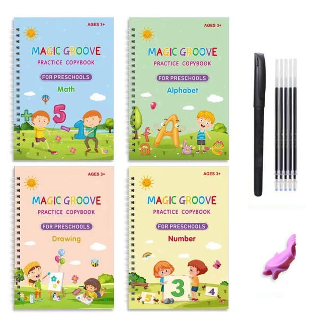 New Groovd Magic Copybook Grooved Children's Handwriting Book Set Gift