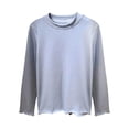 thumbnail image 1 of T-shirts à Manches Longues pour Garçons, Col Ras du Cou, T-Shirt Garçon en Coton, Mode Garçons 4-5 Ans, 1 of 3