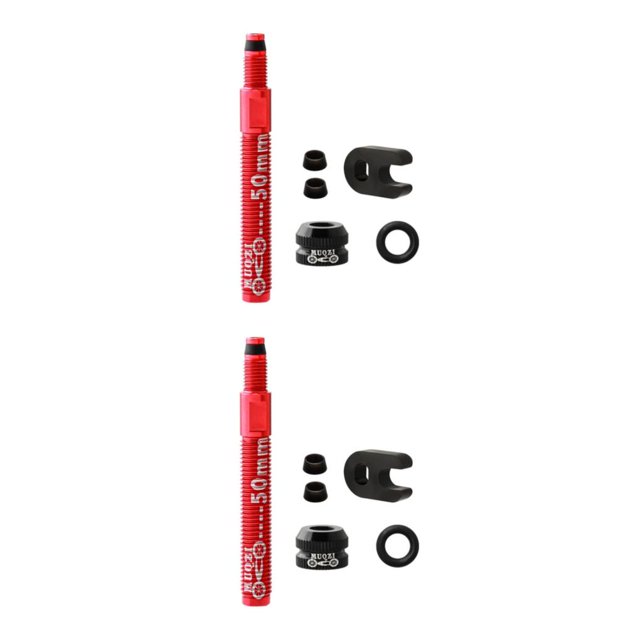 ZheElen Polyvalent Tubeless Pneu Presta Valve Extender pour et Vélos de Route 50mm Rouge 50mm 80mm 2Set