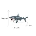 thumbnail image 4 of VONKY Simulation Marine et Animal Durable Animal Marin Réaliste Requin M-857 Requin Blanc, 4 of 6