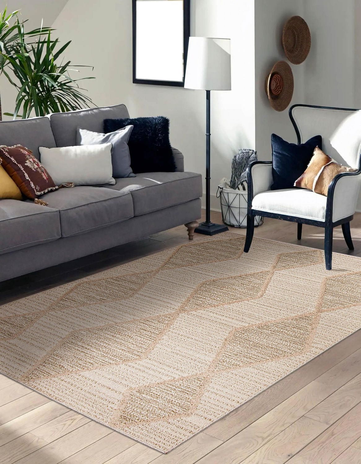 ECARPET Jute Style Area Rug for Bedroom, Living Room, Dining Room Specter Collection