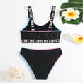 thumbnail image 3 of Kid Girl Swimsuit 2 Piece Cute Bikini Bathing Suit Cute Girls Bathing Suits Size 7-8 Years, 3 of 5