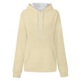 thumbnail image 5 of Timegard Hoodies for Women Drawstring Long Sleeve Sweatshirts Pullover Fall Winter Solid Color Tops, 5 of 5