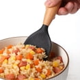 thumbnail image 3 of Spatule Multifonction Cuillère de Cuisson Antiadhésive Spatule à Riz Autoportante en Silicone avec Manche en Bois pour Servir, 3 of 6
