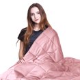 thumbnail image 1 of Gymax 10 lbs 41'' x 60'' Cooling Weighted Blanket Luxury Cooler Version Pink, 1 of 8