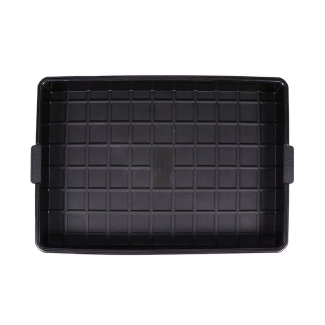 Root Control Flower Pot Tray Succulent Flowerpot Plastic Flower Organizer Creative Flower Pot Handle Tray for Garden Home (Black)