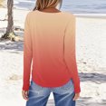 thumbnail image 4 of SROBPTY Longues Chandails à Manches pour Femmes, T-Shirt à Manches Longues à Col Rond avec Imprimé Automnal pour Femmes Orange, TG, 4 of 5