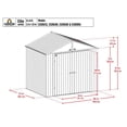 thumbnail image 4 of Arrow Elite Steel Storage Shed, 8x6, Blue Grey, 4 of 9