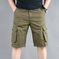 thumbnail image 2 of FAIWAD Shorts Cargo pour Hommes Décontractés Classiques Jusqu'aux Genoux à Multiples Poches Pantalons Capri Extensibles Shorts Décontractés d'Extérieur, 2 of 5