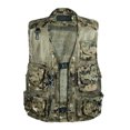 thumbnail image 1 of LUXUR Mens avec Plusieurs Poches Cargo Veste de Pêche Escalade Gilets Vert 3XL, 1 of 3