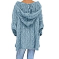 thumbnail image 4 of EGNMCR Cardigans pour Femmes, Chandails pour Femmes Mode Femmes Ample Grande Taille Couleur Capuche Manches Longues Hauts de Chandail Femmes Chandail, 4 of 8