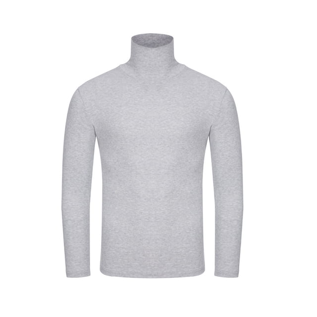 EGNMCR T-Shirt à Enfiler pour Homme, T-Shirt de Base, Mode Hiver, Décontracté, Couleur Unie, Col Roulé Extensible, Chandails, Blouse, Hauts, Chaud, Manches Longues, T-Shirt