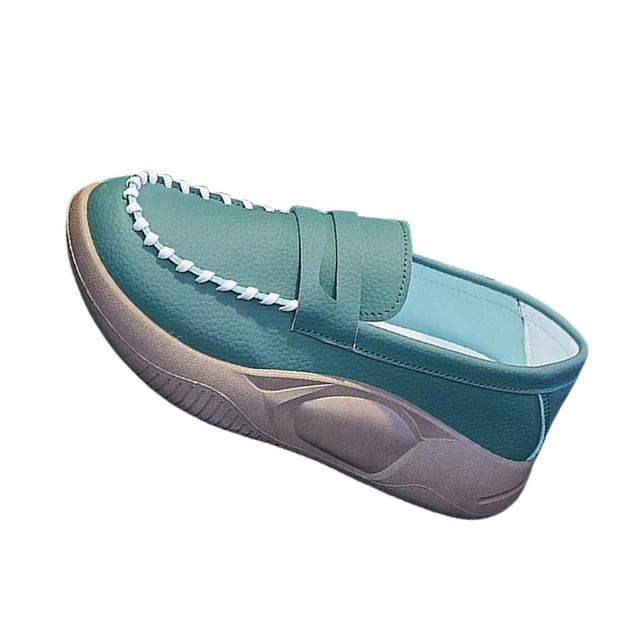 serony Chaussures Décontractées pour Femmes Confortables à Enfiler Douces pour Intérieur Extérieur Marche Vert 39