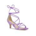 thumbnail image 1 of BLISSFUL STEP Sandales à Lacets à Brides à Talon Kitten pour Femmes pour la Rentrée Violet 10, 1 of 7
