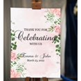 thumbnail image 2 of Darling Souvenir MADE WITH LOVE Custom Thank You For Celebrating With UsPink Rose ThemeWelcomeSignIdeal For Celebration - 18x12, 2 of 5