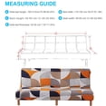 thumbnail image 4 of CHOK 2024 Futon Slipcover Armless Sofa Covers Stretch Sofa Bed Slipcover Protector Elastic (Light Gray Animal), 4 of 5