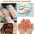 thumbnail image 3 of Jetcloudlive 1977Pcs Pony Beads Kit for Bracelet Making 64 Colors 9mm Kandi Beads Set Plastic Pony Beads Bulk with 375pcs Letter Beads Elastic String DIY Bracelets Jewelry Beads, 3 of 11