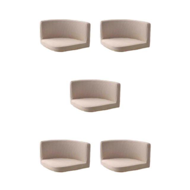 Maytalsory Doux et Durable Chaise Housse Chaises avec Style et Fonctionnalité Chaise Trilatérale Polyester Couvre Multifonctions Kaki 5Set