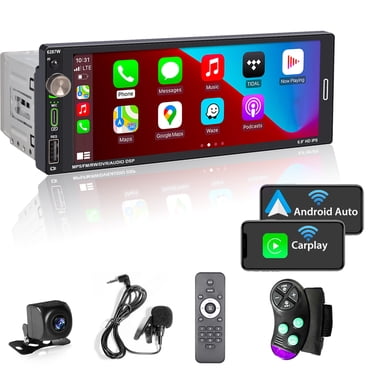 [Wireless] Alondy Single Din Car Stereo,Compatible with Wireless Apple CarPlay Android Auto,Type-C USB,6.9" Touchscreen,Mirror Link,Backup Camera,Bluetooth Voice Control DSP AM/FM Radio