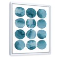 thumbnail image 2 of Designart cercles aigue-marine éléments géométriques bleus ART MURAL À CADRE FLOTTÉ, 2 of 4
