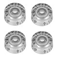 thumbnail image 1 of Graflsoa 4-Pack Silver PMMA Guitar Knobs for EPI/LP Style Electric Guitars, 6mm Potentiometer Shaft, Durable Volume & Tone Control Caps, 1 of 6