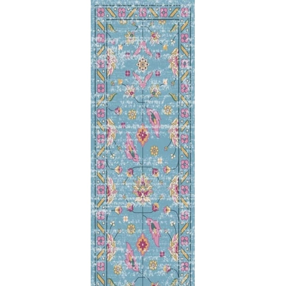Tapis de couloir Crane de Home Decor Inc. – 61 x 152 cm, multicolore, durable, pour couloirs, entrées et espaces intérieurs, adapté à tous les âges.